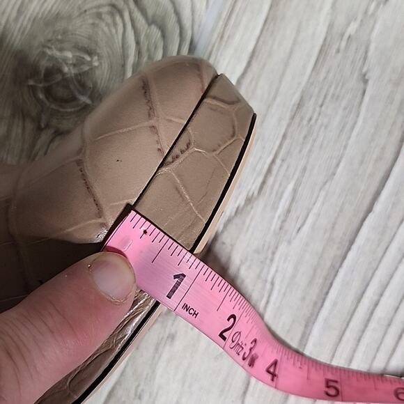 Kate Spade Barrett Croc Embossed Leather Platform Ankle Boots Womens 5.5 NEW - Picture 16 of 16